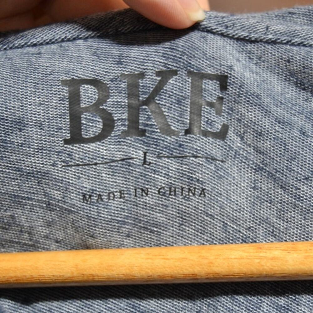 BKE Men's NWT Lightweight Hooded Shirt Size Large Blue - Picture 5 of 8